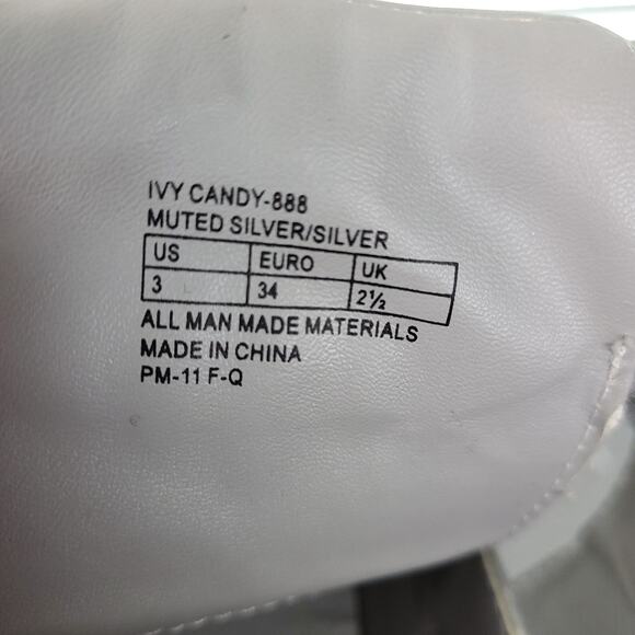 Michael Kors Girl's Ivy Candy Slip-On Sneakers Sz 3 Low Top Muted Silver - Picture 13 of 15